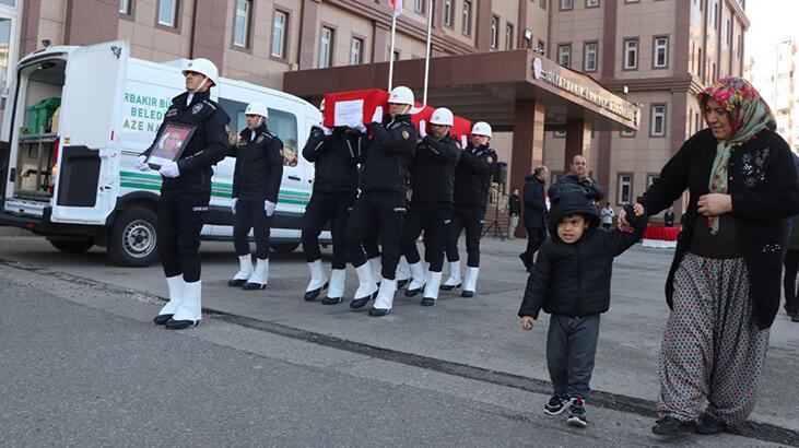 Diyarbakır’da, kazada hayatını kaybeden polis memuru törenle memleketine uğurlandı