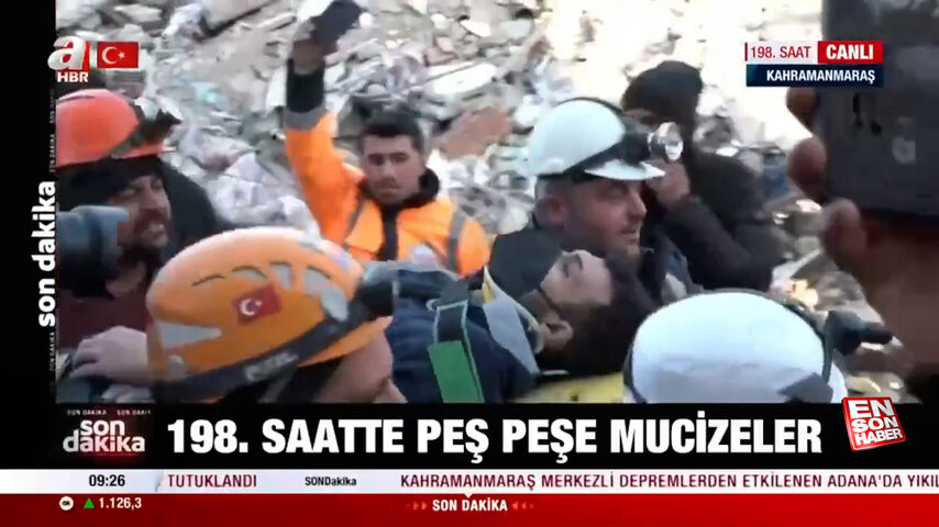 Depremin 198’inci saatinde mucize kurtuluşlar