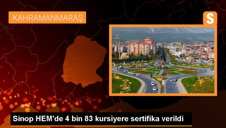 Sinop HEM’de 4 bin 83 kursiyere sertifika verildi