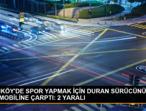 Kadıköy’de park halindeki arabaya çarpan araçta 2 kişi yaralandı