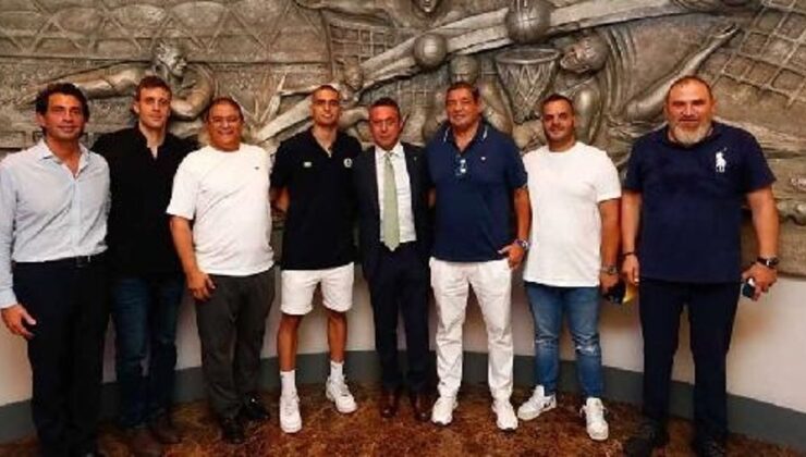 Fenerbahçe Beko’nun yeni transferi Yam Madar, lider Ali Koç ve yöneticilerle buluştu