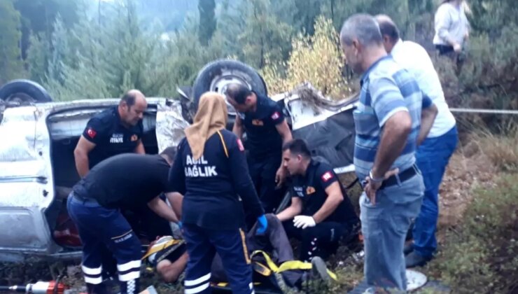 Bucak’ta Araba Takla Attı: 1 Yaralı