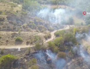 Burdur’da ağaçlık alanda çıkan yangın köylülerin imece yöntemi gayretiyle söndürüldü