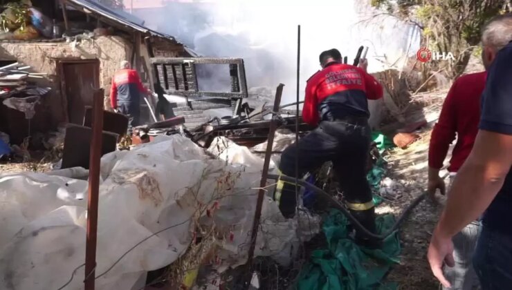 Burdur’da Bahçede Çıkan Yangın Ahıra Sıçradı