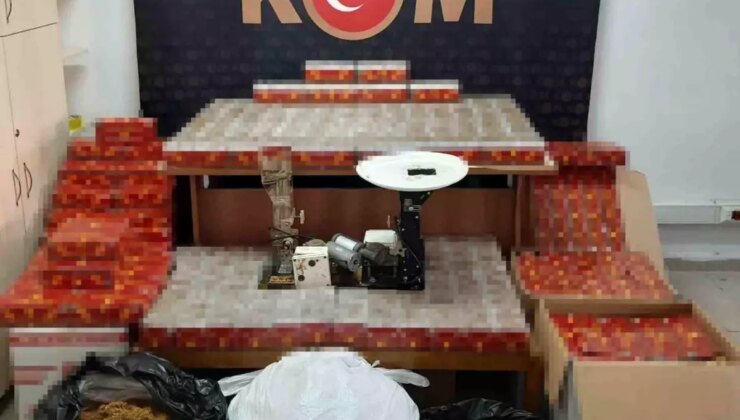 Burdur’da kaçak sigara operasyonu: 2 kişi gözaltında