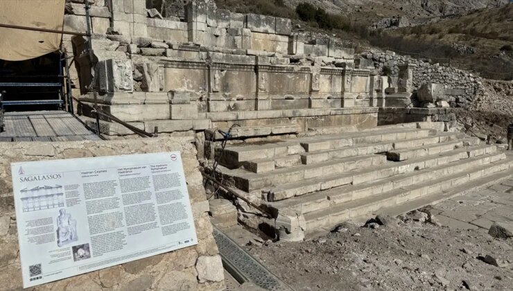 Sagalassos Antik Kenti’nde 1892 Yıllık Hadrianus Çeşmesi Onarım Çalışmaları Devam Ediyor