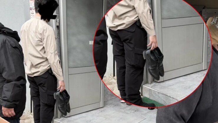 Polis elinde ayakkabıyla kaymakamı bekledi, yansılar sonrası açıklama geldi