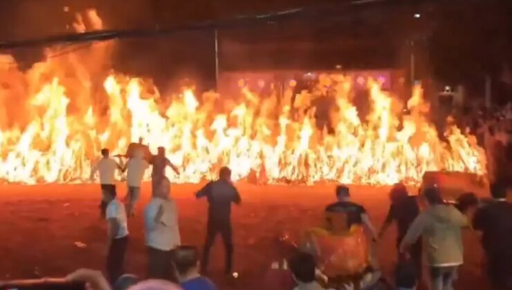 Savaş sürerken Çin’de dikkat çeken görüntüler! Dört bir yandan ateşler yakıldı