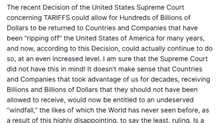 Trump’tan Yüksek Mahkeme’ye Gümrük Vergisi Reaksiyonu
