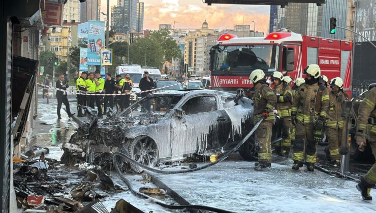 Şişli’de Araba Yangını: 2 Yaralı