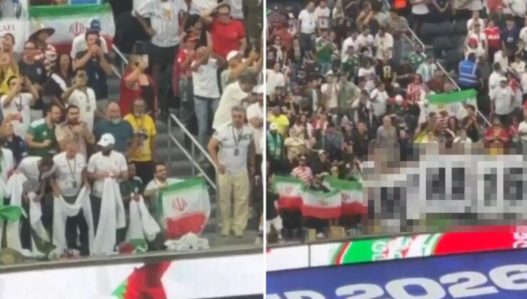 İran maçına damga vuran “katliam” pankartı