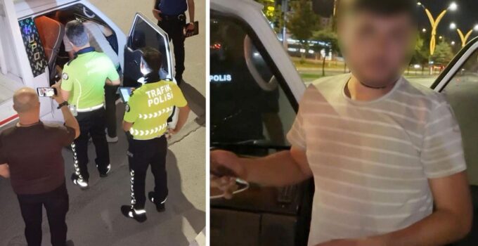 Alkollü ve ehliyetsiz şoförün “Aracım arızalandı” oyununu polis bozdu